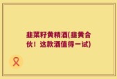 韭菜籽黄精酒(韭黄合伙！这款酒值得一试)