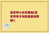 张家界小伙挖黄精(张家界男子淘到重量级黄精!)