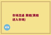 市场流通 黄精(黄精进入市场)
