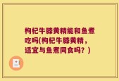枸杞牛膝黄精能和鱼煮吃吗(枸杞牛膝黄精，适宜与鱼煮同食吗？)