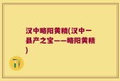 汉中略阳黄精(汉中一县产之宝——略阳黄精)