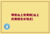 哪些山上有黄精(山上的黄精生长地点)