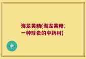 海龙黄精(海龙黄精：一种珍贵的中药材)