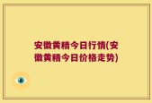 安徽黄精今日行情(安徽黄精今日价格走势)