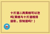 十斤酒二两黄精可以泡吗(黄精与十斤酒相得益彰，你知道吗？)