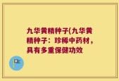 九华黄精种子(九华黄精种子：珍稀中药材，具有多重保健功效
