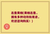 出售黄精(黄精出售，拥有多种功效和用途，欢迎咨询购买！)