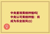 中央重视黄精种植吗(中央认可黄精种植：将成为农业新风口)