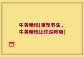 牛黄精根(重塑养生，牛黄精根让你深呼吸)