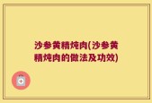 沙参黄精炖肉(沙参黄精炖肉的做法及功效)