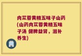 肉苁蓉黄精五味子山药(山药肉苁蓉黄精五味子汤 健脾益肾，滋补养生)
