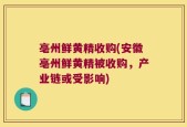 亳州鲜黄精收购(安徽亳州鲜黄精被收购，产业链或受影响)