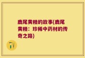 鹿尾黄精的故事(鹿尾黄精：珍稀中药材的传奇之路)