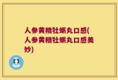 人参黄精牡蛎丸口感(人参黄精牡蛎丸口感美妙)