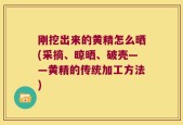 刚挖出来的黄精怎么晒(采摘、晾晒、破壳——黄精的传统加工方法)