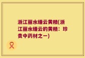 浙江丽水缙云黄精(浙江丽水缙云的黄精：珍贵中药材之一)