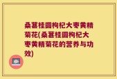 桑葚桂圆枸杞大枣黄精菊花(桑葚桂圆枸杞大枣黄精菊花的营养与功效)