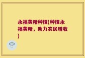 永福黄精种植(种植永福黄精，助力农民增收)