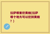 拉萨哪里挖黄精(拉萨哪个地方可以挖到黄精？)