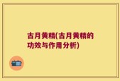 古月黄精(古月黄精的功效与作用分析)