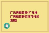 广元黄精苗种(广元推广黄精苗种实现可持续发展)