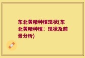 东北黄精种植现状(东北黄精种植：现状及前景分析)