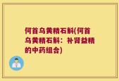 何首乌黄精石斛(何首乌黄精石斛：补肾益精的中药组合)