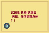 武国忠 黄精(武国忠 黄精，如何调理身体？)