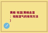 黄精 祛湿(黄精去湿：祛除湿气的有效方法)