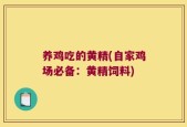 养鸡吃的黄精(自家鸡场必备：黄精饲料)