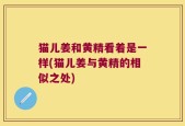 猫儿姜和黄精看着是一样(猫儿姜与黄精的相似之处)