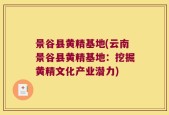 景谷县黄精基地(云南景谷县黄精基地：挖掘黄精文化产业潜力)