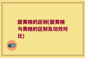 甜黄精的区别(甜黄精与黄精的区别及功效对比)