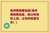 亳州黄精春加盟(亳州黄精春加盟，新口味悄然上线，让你的味蕾狂欢！)