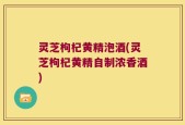 灵芝枸杞黄精泡酒(灵芝枸杞黄精自制浓香酒)