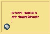 武当养生 黄精(武当养生 黄精的奇妙功效)