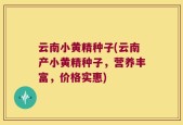 云南小黄精种子(云南产小黄精种子，营养丰富，价格实惠)