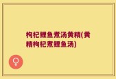 枸杞鲤鱼煮汤黄精(黄精枸杞煮鲤鱼汤)