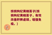核桃枸杞黄精莲子(核桃枸杞黄精莲子，有效改善肝脾虚弱，增强免疫。)
