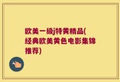 欧美一级j特黄精品(经典欧美黄色电影集锦推荐)