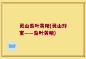 灵山紫叶黄精(灵山珍宝——紫叶黄精)