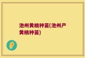 池州黄精种苗(池州产黄精种苗)