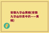 安徽九华山黄精(安徽九华山珍贵中药——黄精)