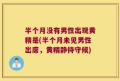 半个月没有男性出现黄精是(半个月未见男性出席，黄精静待守候)