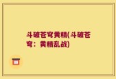 斗破苍穹黄精(斗破苍穹：黄精乱战)