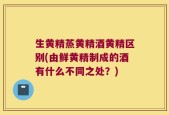 生黄精蒸黄精酒黄精区别(由鲜黄精制成的酒有什么不同之处？)