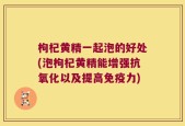 枸杞黄精一起泡的好处(泡枸杞黄精能增强抗氧化以及提高免疫力)