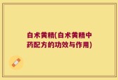 白术黄精(白术黄精中药配方的功效与作用)