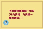 子肉黄精跟黄精一样吗(子肉黄精：与黄精一样的功效？)