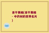 青干黄精(青干黄精 - 中药材的世界名片)